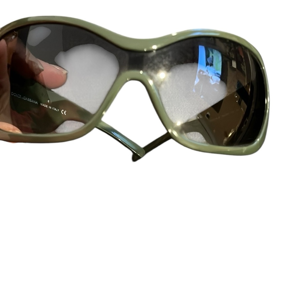 Dolce Gabbana Olive Green sheild Sunglasses ** PRICE IS FIRM**